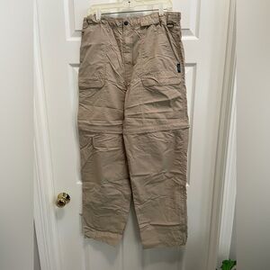 100% quick dry nylon cargo pants with zip off legs